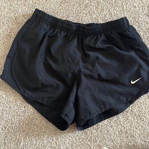 Girls Nike running/soccer shorts. Black. Size medium.